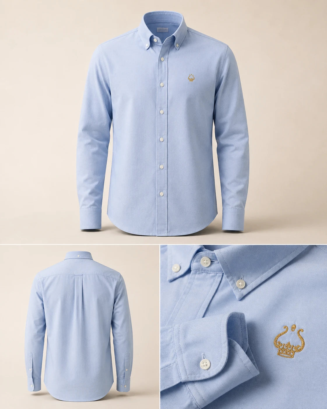 Design study for The Cotton Oxford — Pale Blue
