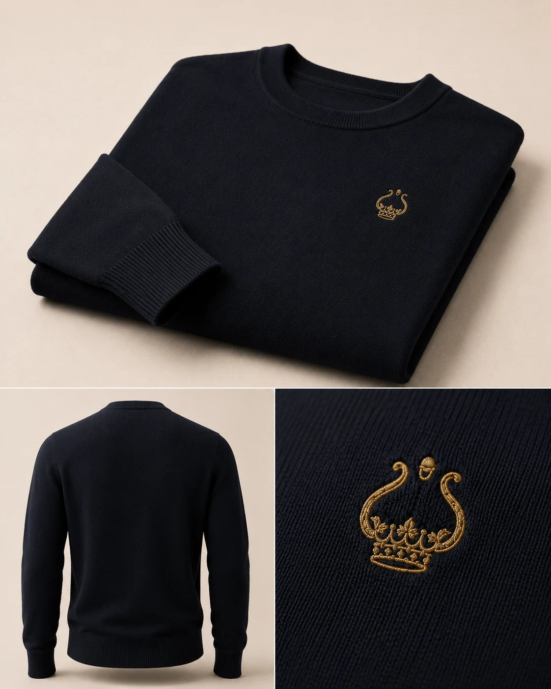 Design study for The House Crewneck — Midnight